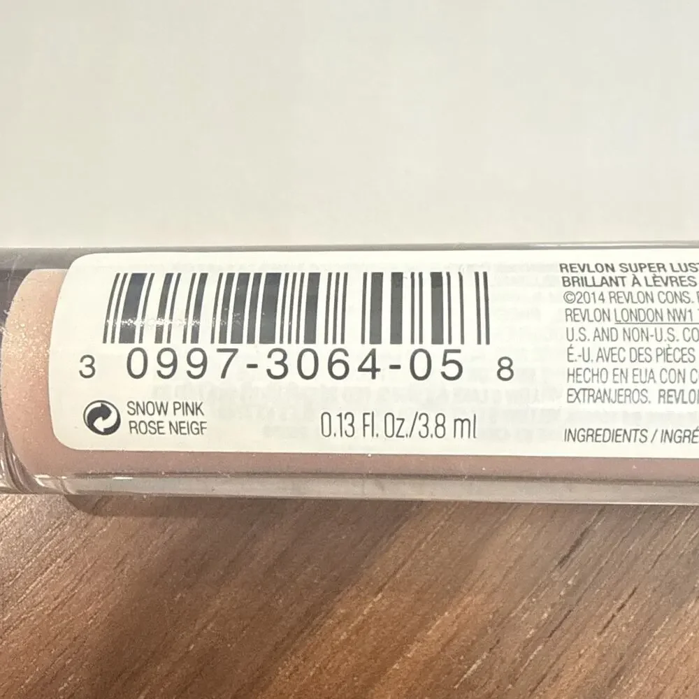 2 Revlon Super Lustrous Lip Gloss, Non-Sticky, Hydrating, Shine SKY & SNOW PINK